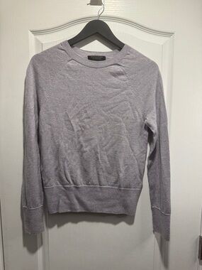 500-Banana Republic Women's Lightweight Merino Wool Raglan Pullover - Grey